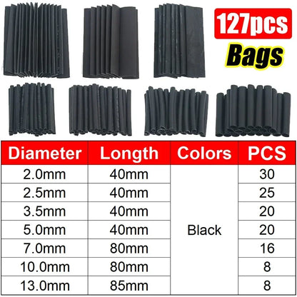 Heat Shrink Tube Kit - Thermoresistant Tubing for Electrical Wire & Cable Insulation and Protection