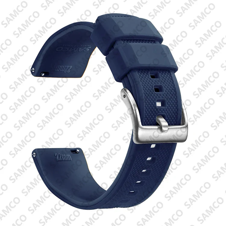 Premium Silicone Watch Band – Quick Release Rubber Strap, 18mm 20mm 22mm Replacement Watchband