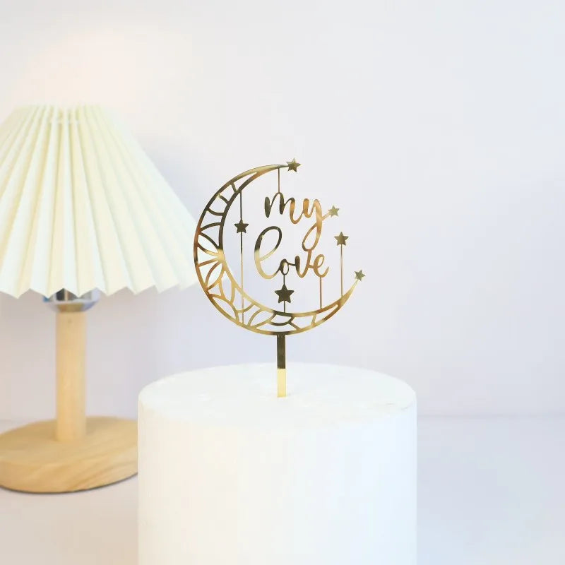 Big Red Love Cake Topper – Acrylic Wedding & Engagement Party Decoration, Valentine’s Day Love Cake Topper