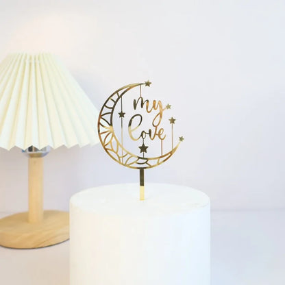 Big Red Love Cake Topper – Acrylic Wedding & Engagement Party Decoration, Valentine’s Day Love Cake Topper