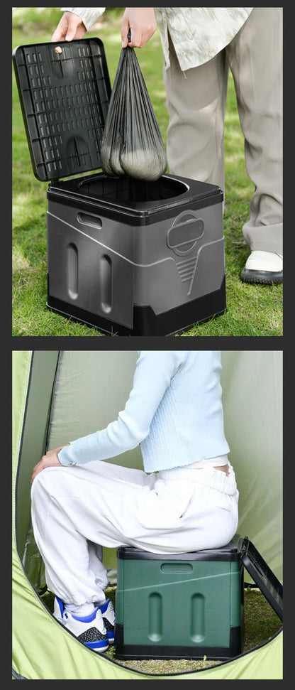 Portable Outdoor Camping Toilet – Odor-Proof Folding Emergency & Multifunctional Travel Toilet