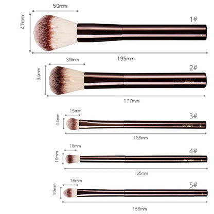 HG Pro Retractable Foundation Makeup Brush – Powder, Contour, Blusher & Highlight with Metal Handle