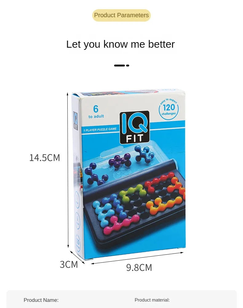 120 Challenges 3D IQ Puzzle Game – Classic Pyramid Logic Board for Kids, Montessori Bead Brain Teaser