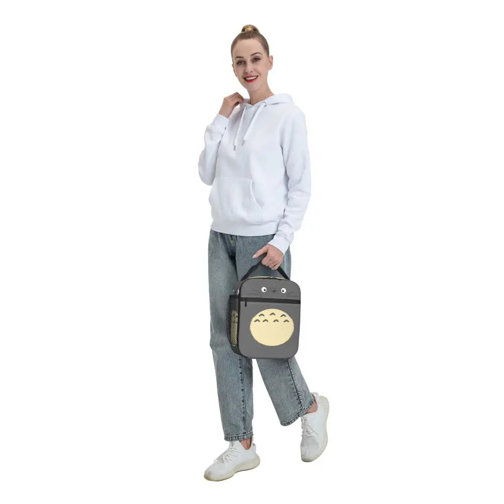 Totoro Miyazaki Anime Insulated Lunch Tote Bag – Portable Thermal Cooler for School & Office