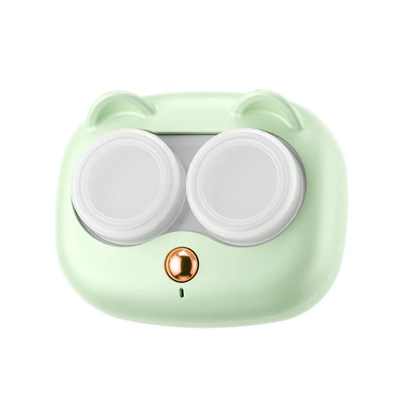 Portable Ultrasonic Contact Lens Cleaner Case – Removable Box Cleaning Machine for Removing Tear Protein & Lens Hygiene Care