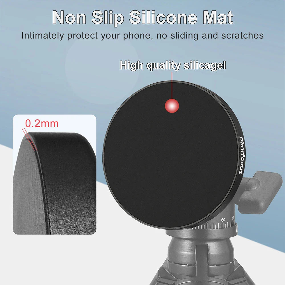 Magnetic Phone Holder for MagSafe with 1/4'' & 3/8'' Arri Holes Tripod Mount Adapter - Compatible with iPhone, Samsung, Huawei, Xiaomi Smartphones