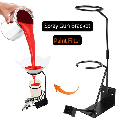Car Paint Sprayer Stand Bracket - Paper Funnel Rack Storage Steel Spray Gun Accessories - Household Spray Gun Holder
