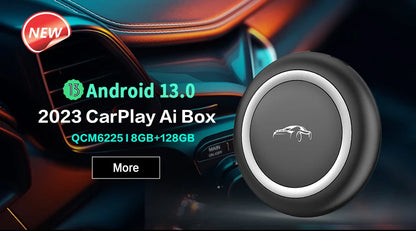 CarPlay TV Box Android 13 – Wireless Android Auto CarPlay Adapter Qualcomm 6225 8GB+128GB for Volvo, Benz, Audi, Kia, Hyundai, Mazda, VW