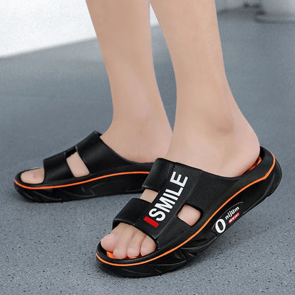 Summer Men’s Massage Slippers – Indoor Outdoor Soft Slides, Beach Sandals & Casual Flip-Flops