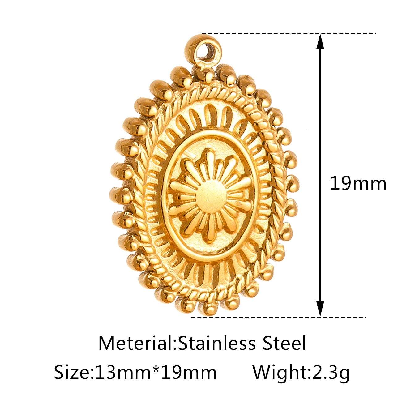 Stainless Steel Sunburst Sun Moon Star Charms Pendant – DIY Jewelry Making for Necklace, Bracelet & Earrings