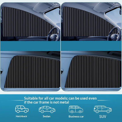 2PCS Universal Car Side Window Sun Shade Curtains – Foldable UV Protection Black Sun Visor Blinds Auto Car Styling Accessories