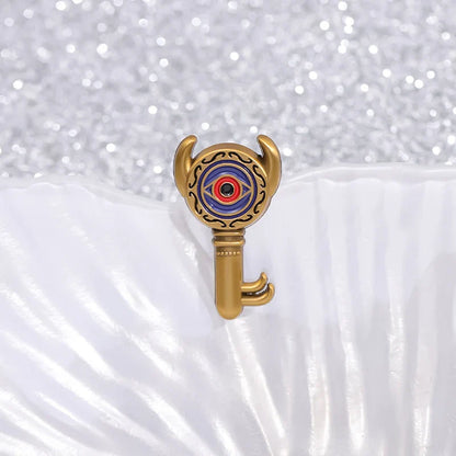 Retro Cartoon Dungeon Key Badge – Adventure Game Brooch Pin for Men & Women Party Accessories