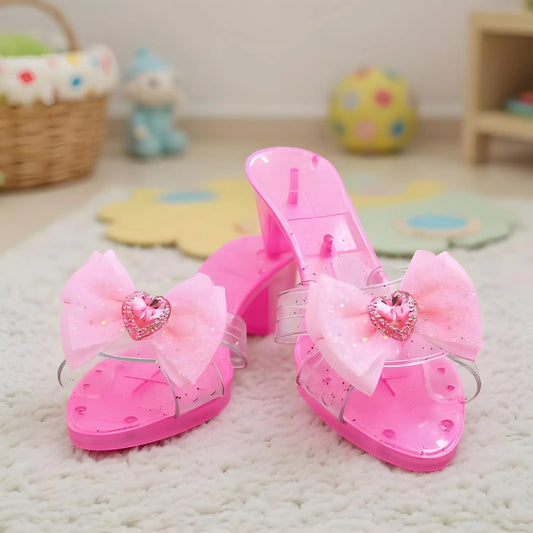 Princess Crystal Heels - Cosplay Pretend Play Shoes for Stage, Masquerade & Special Occasions