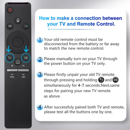 Universal Voice Remote Control for Samsung Smart TV: BN59-1266A Replacement Remote with Voice Function for All Samsung TVs