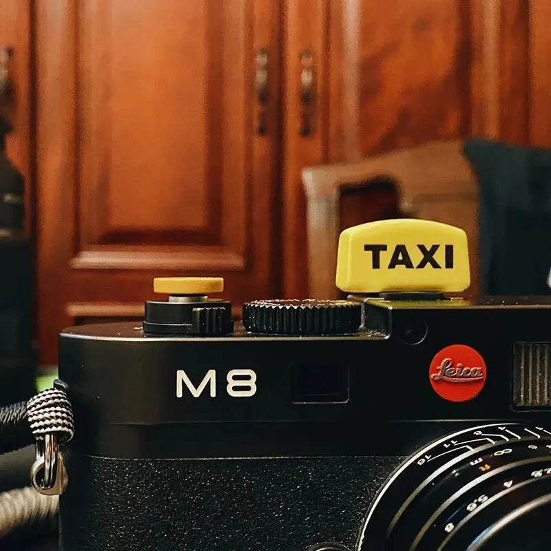 Cartoon Taxi Camera Hot Shoe Cover - Protective Accessory for Sony, Canon, Nikon, Olympus, Panasonic, Pentax Cameras
