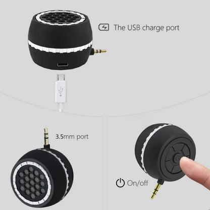 Mini Wireless Subwoofer Hifi Speaker - 3D Stereo, Portable, Universal 3.5mm Jack - iPhone, Tablet, Laptop, PC Streaming
