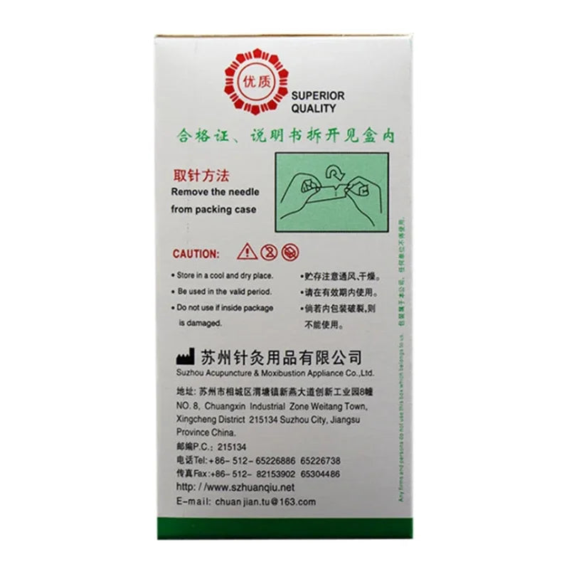 500pcs Sterile Disposable Acupuncture Needles Box – Huaqiu Beauty Acupoint Massage Therapy & Body Treatment Masajeador Set