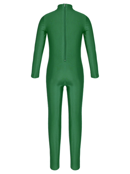 Kids Girls Full Body Gymnastics Bodysuit, Ballet Dance Jersey Leotard, Jumpsuit Sports Unitard, Children Dancewear and Sportswear