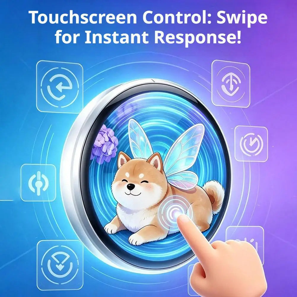 Anime Digital Badge - HD Touchscreen Photo & Video Display Pin for Cosplay, Parties & Fandoms