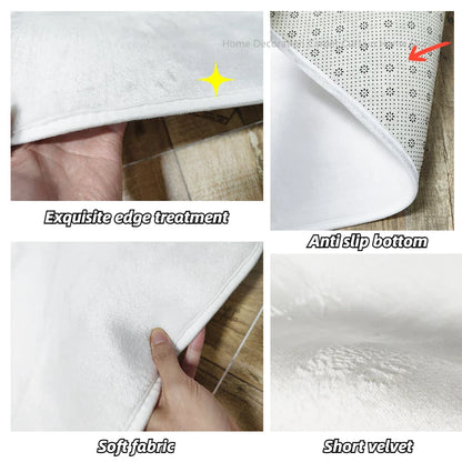 Black Stripe Plush Rug — Non-Slip Luxury Carpet for Living Room, Bedroom, Study, and Nordic Home Decor