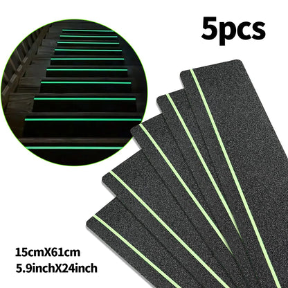 Glow in the Dark Anti-Slip Grip Tape Green Non-Skid Abrasive Adhesive Traction Tape for Stair Safety Treads & Steps