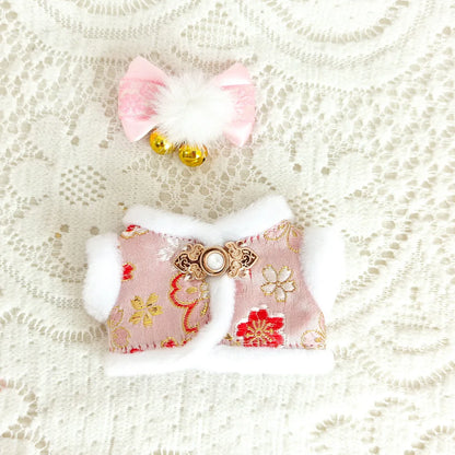 17cm Mini Plush Doll Clothes — Outfit Accessories for Labubu V1 & V2, Christmas Cookie Man Sweater Hat, New Year Gift