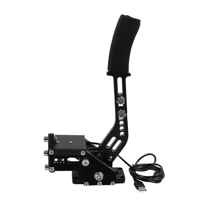 USB Handbrake for Racing Sim — Compatible with G25/27/29, T300, T500, Fanatec OSW, Dirt Rally PC Games, Red/Black/Blue HB-1009