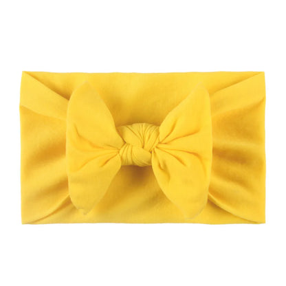 Baby Girls Rabbit Ear Bow Headband – Soft Knot Hairband for Newborns, Infants & Toddlers Photo Props