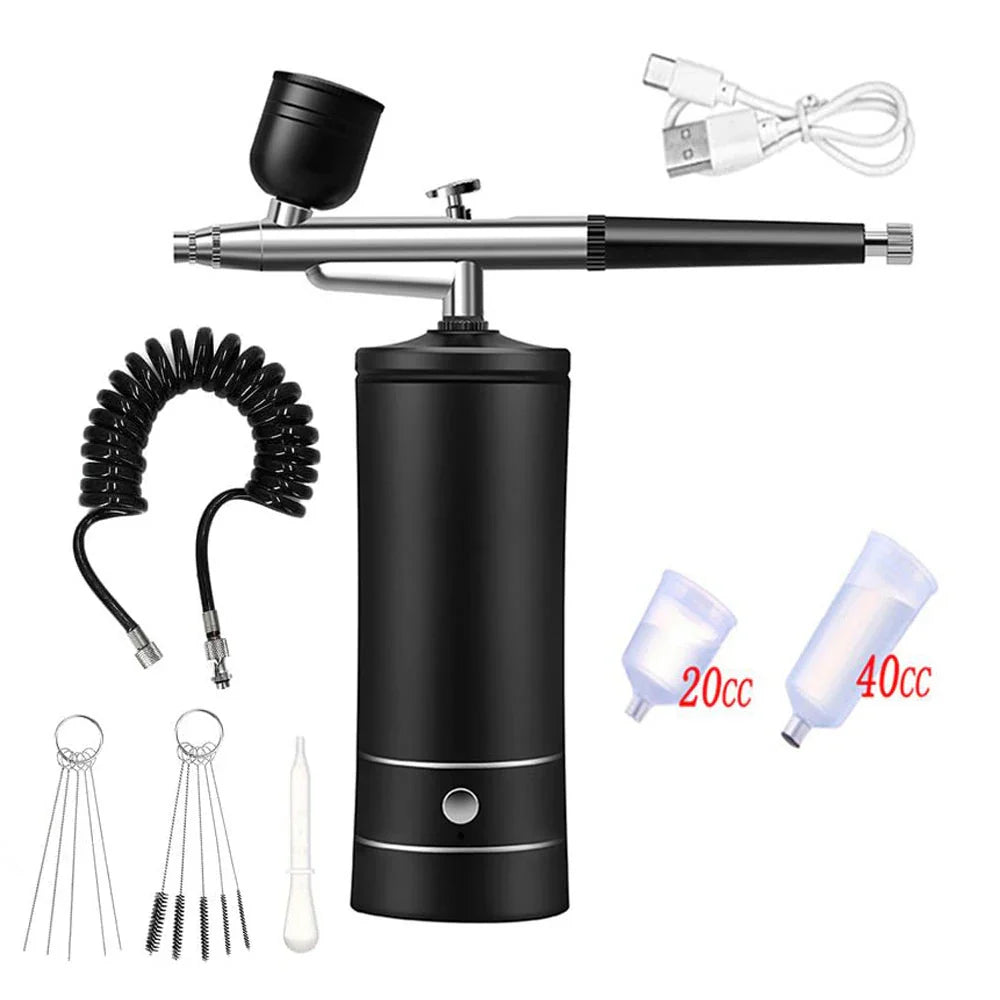 Portable Airbrush Nail Compressor — Wireless Spray Gun for Nail Art, Crafts & Model Painting