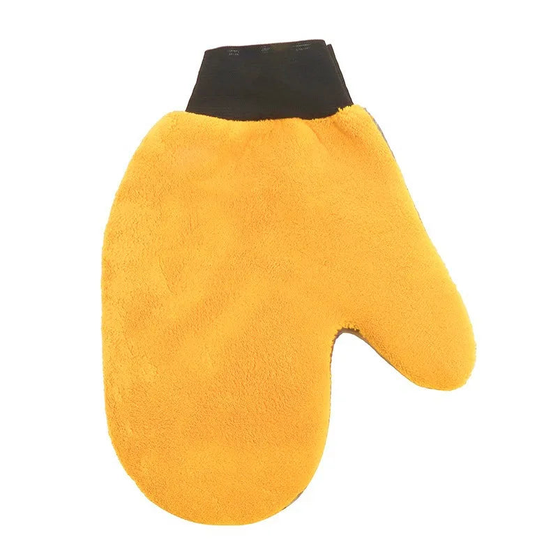 Soft Car Washing Gloves – Double-Sided Fleece Microfiber Chenille, Thickened Cleaning Glove for Car Body, Windows & Tires