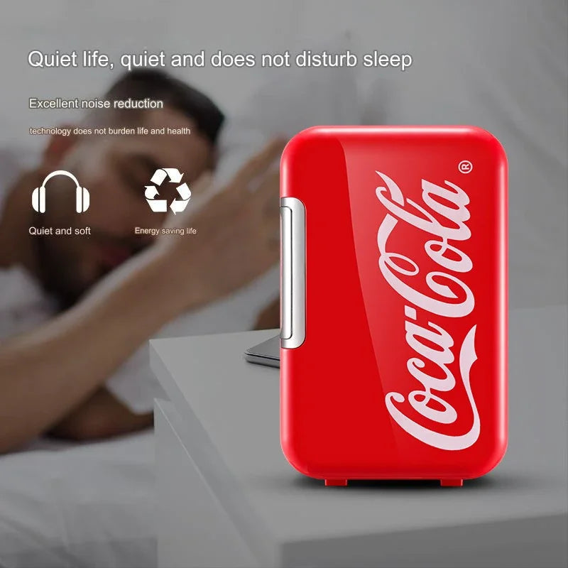 6L Mini Coca-Cola Refrigerator – Multifunctional Cosmetic Cooler & Warmer for Home, Car, Dorm, Portable 12V/220V Fridge