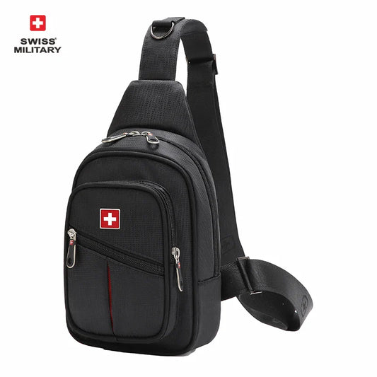 SWISS Men’s Chest Bag – Outdoor Waterproof Shoulder Crossbody Bag, Large Space, Practical & Durable Sling Bag for Men
