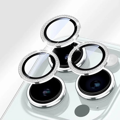 Bling Glitter Diamond Camera Lens Protector Case for iPhone 17/16/15/14/13/12/11 Pro Max Plus – Screen Protector Film Included
