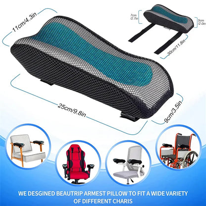 Memory Foam Office Chair Armrest Pad – Comfortable Elbow Support Cushion for Home, Office & Gaming Chairs