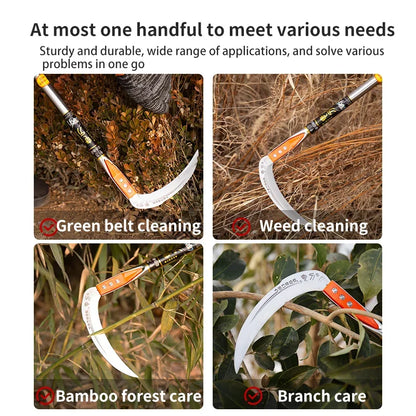 Manual Grass Sickle – Long-Handle Weeding Tool for Gardening, Grass Cutting & Roadside Maintenance