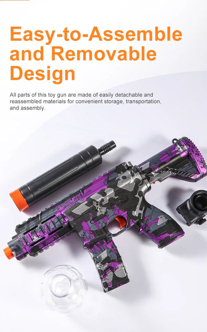 M416 Electric Ball Blaster Toy Gun – High-Speed Metallic Finish, Rechargeable, Halloween & Thanksgiving Gift (Bullets Not Included)