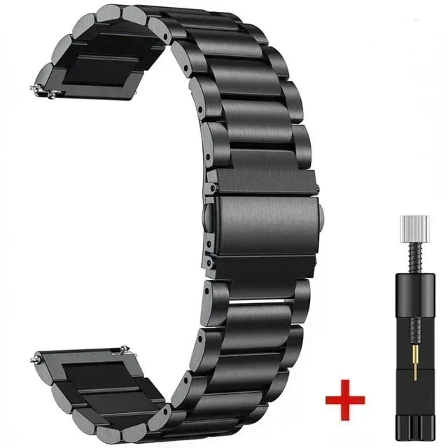 Stainless Steel Replacement Watch Band for NORTH EDGE APACHE-46 Smartwatch – Metal Bracelet Wrist Strap Correa for APACHE 46