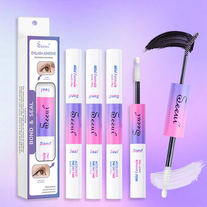 Eyelash Glue and Seal for Clusters – Strong Hold, Long-Lasting Lash Adhesive and Extension Tool