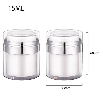 15/30/50g Empty Airless Pump Jar — Refillable Acrylic Vacuum Bottle for Makeup, Lotion & Cosmetics