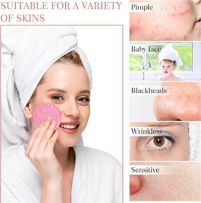 50-1000PCS Compressed Facial Cleansing Sponges – Absorbent, Latex-Free Exfoliating Makeup Pads