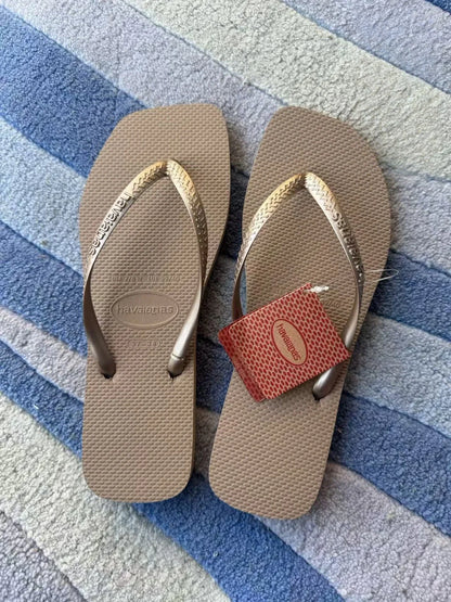 Women’s Summer Rubber Flip Flops - Anti-Slip Comfortable Clip-Toe Slippers