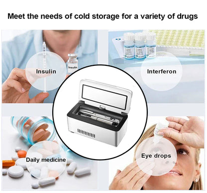13600mAh Mini Insulin Refrigerator — High-Power USB Refrigerated Pill Box, 0-18°C Temperature Control Incubator