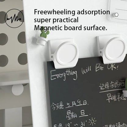Magnetic Bulletin Board with Stand, Tabletop Metal Display Board with Magnetic Clamp for Notes, Photos & Magnet Organization