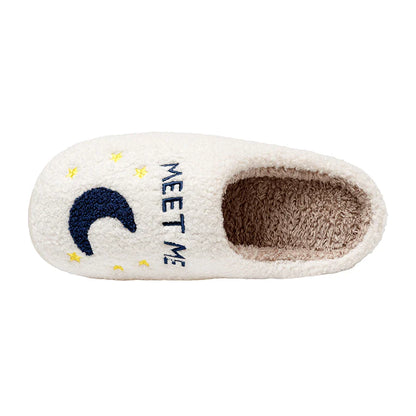 Meet Me At Midnight Slippers: Taylor Style Cozy Comfort Embroidered Slides - Soft Houseshoes for TS Swifties Music Tour