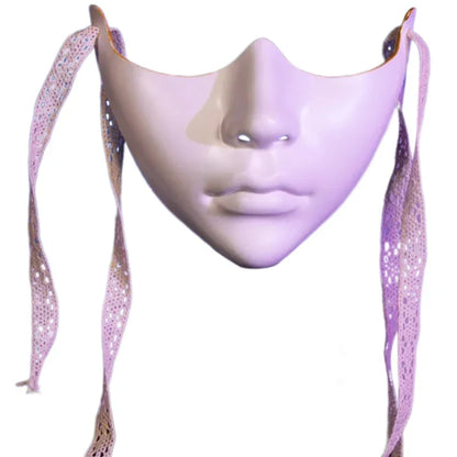 Masquerade Half Face Mask for Men & Women – Cosplay Halloween Eyemask, Costume Eye & Mouth Cover