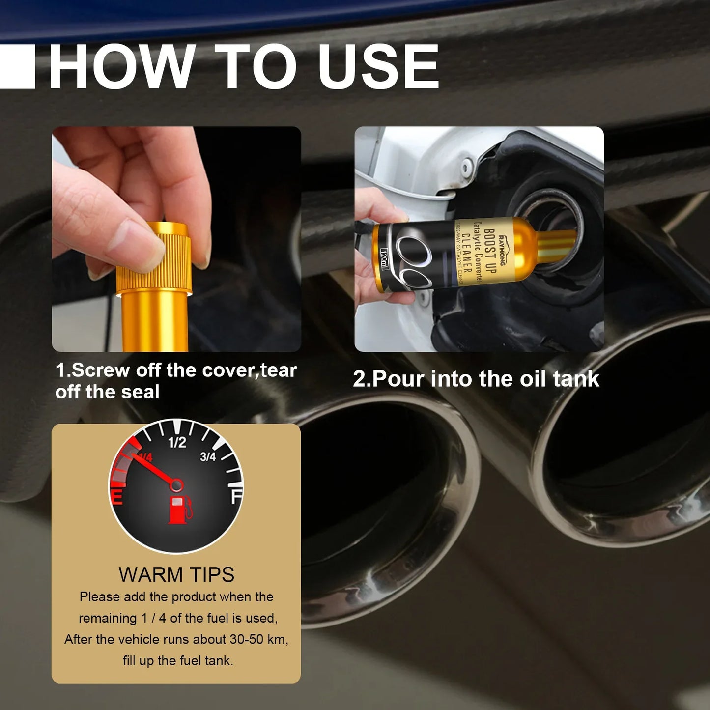 5PCS 120ml Car Catalytic Converter Cleaner – Easy Engine & Accelerator Cleaner for Catalysts