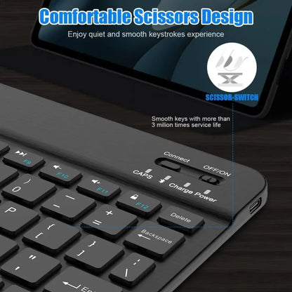 Bluetooth Keyboard for iPad & Tablets – Compatible with iPad 7–10th Gen, iPad Pro/Air/Mini, Samsung & Xiaomi
