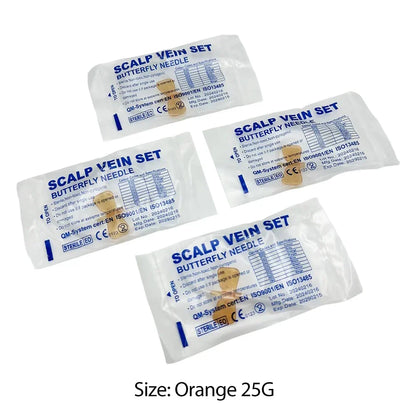 100pcs Disposable Butterfly Infusion Needles – Double Wing IV Needles for Pet Care & Veterinary Use