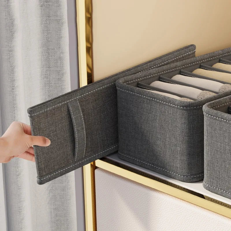 Underwear & Socks Cabinet Drawer Organizer – Wardrobe Storage Box for Clothes, Ties, Pants & Bras