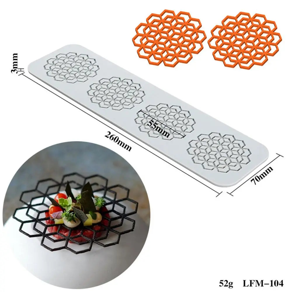 Flower & Leaf Pattern Silicone Mold — Fondant Cake Lace Mat for DIY Baking, Craft & Cake Decoration